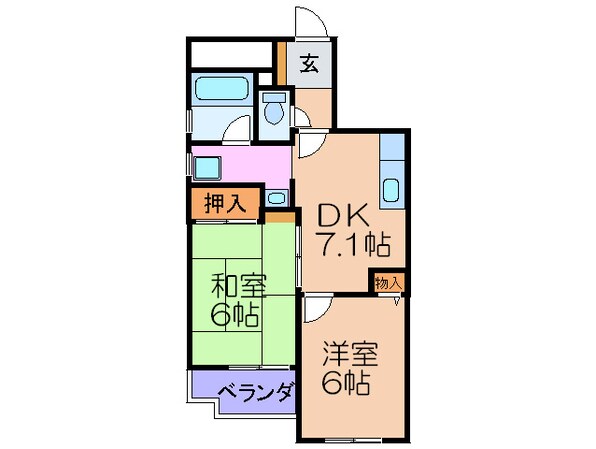 サンライズ野里の物件間取画像